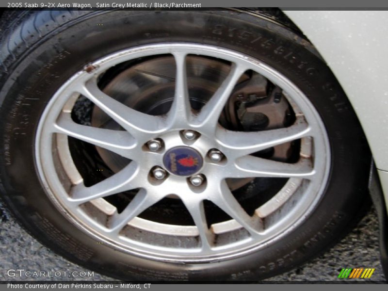 Satin Grey Metallic / Black/Parchment 2005 Saab 9-2X Aero Wagon