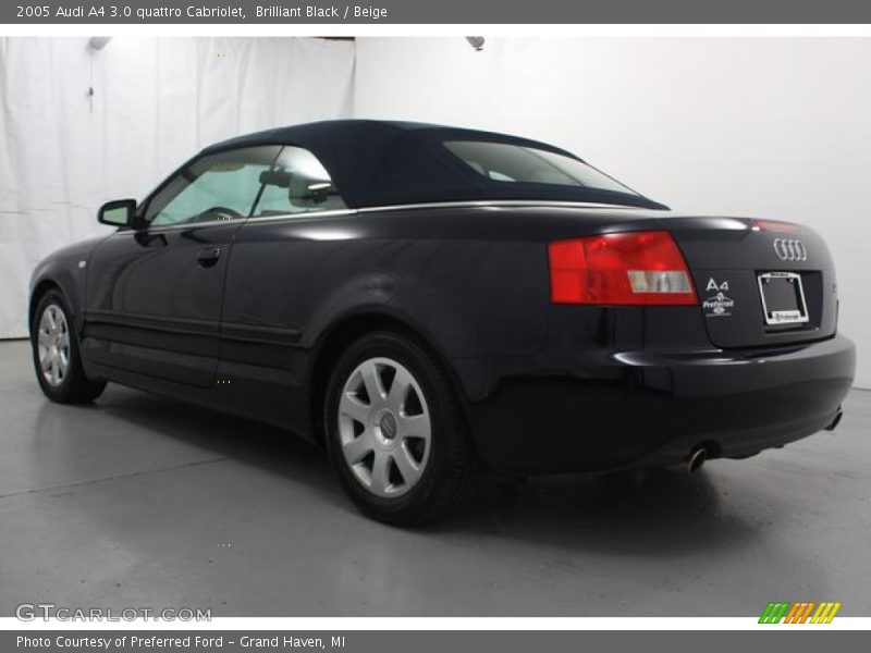 Brilliant Black / Beige 2005 Audi A4 3.0 quattro Cabriolet