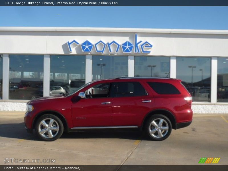 Inferno Red Crystal Pearl / Black/Tan 2011 Dodge Durango Citadel