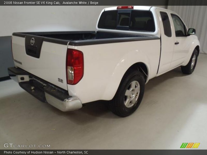 Avalanche White / Beige 2008 Nissan Frontier SE V6 King Cab