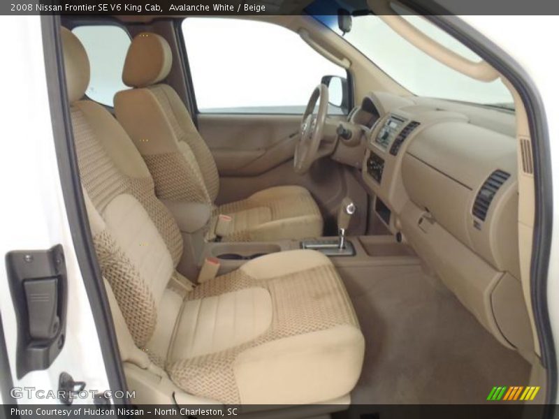 Avalanche White / Beige 2008 Nissan Frontier SE V6 King Cab