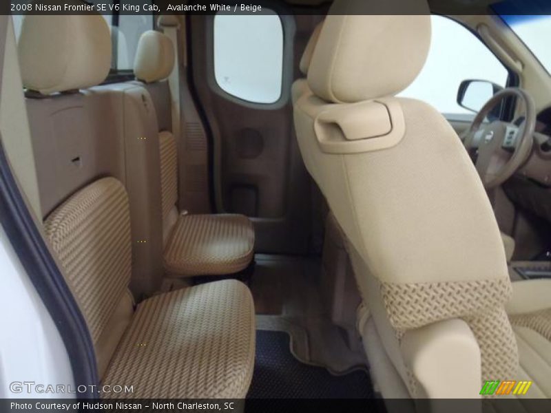 Avalanche White / Beige 2008 Nissan Frontier SE V6 King Cab