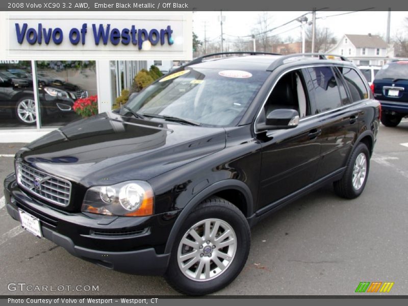 Ember Black Metallic / Off Black 2008 Volvo XC90 3.2 AWD