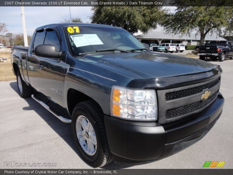 Blue Granite Metallic / Dark Titanium Gray 2007 Chevrolet Silverado 1500 LT Extended Cab