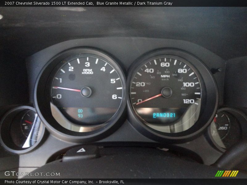 Blue Granite Metallic / Dark Titanium Gray 2007 Chevrolet Silverado 1500 LT Extended Cab