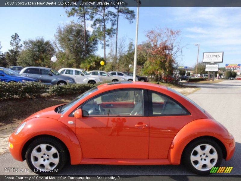 Sundown Orange / Cream 2003 Volkswagen New Beetle GLS Coupe