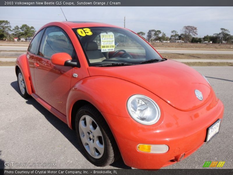 Sundown Orange / Cream 2003 Volkswagen New Beetle GLS Coupe