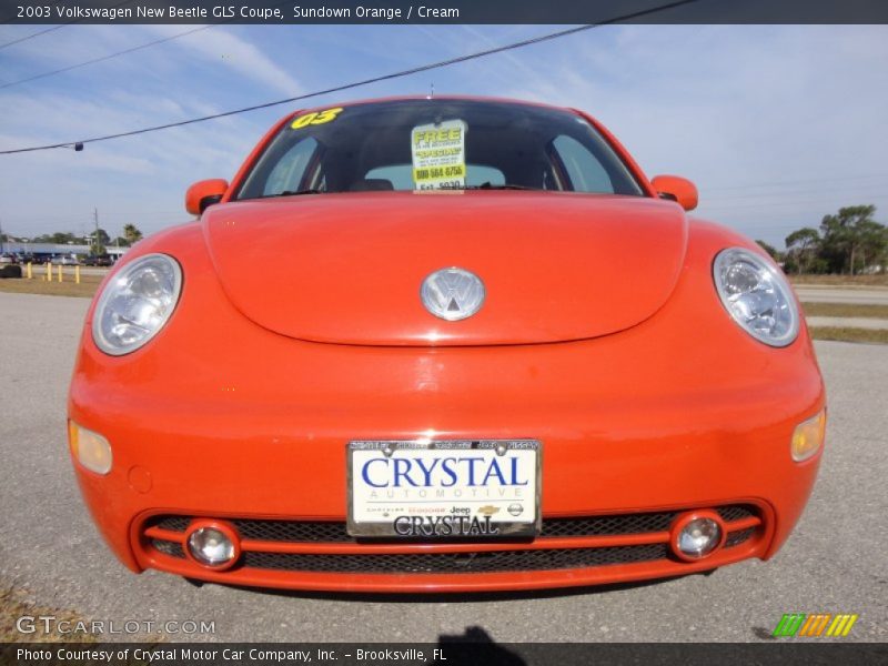 Sundown Orange / Cream 2003 Volkswagen New Beetle GLS Coupe