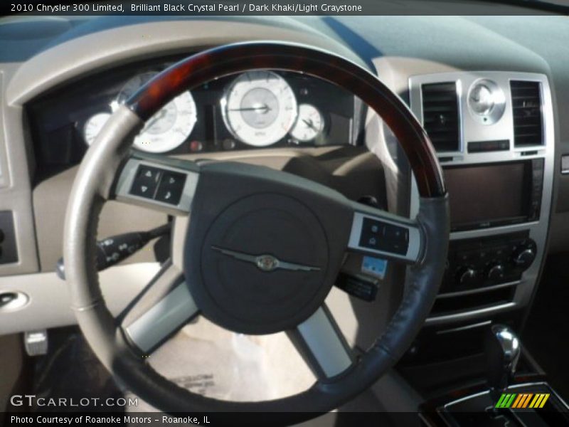 Brilliant Black Crystal Pearl / Dark Khaki/Light Graystone 2010 Chrysler 300 Limited