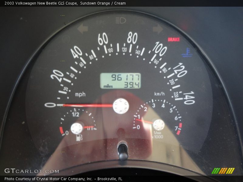 Sundown Orange / Cream 2003 Volkswagen New Beetle GLS Coupe
