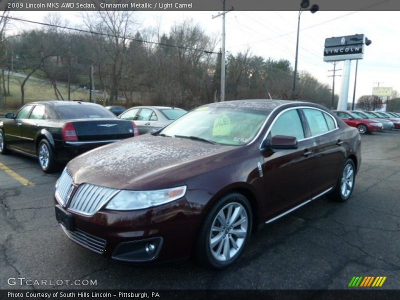Cinnamon Metallic / Light Camel 2009 Lincoln MKS AWD Sedan
