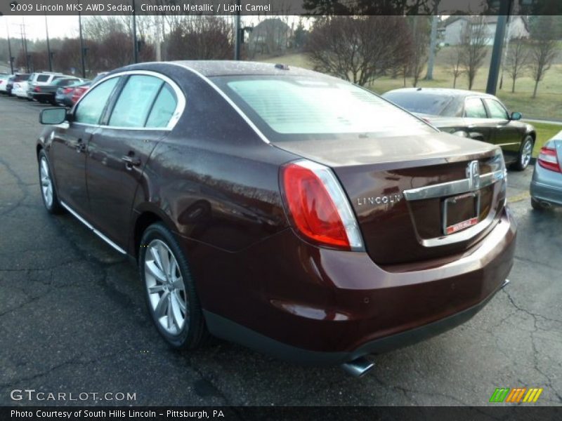 Cinnamon Metallic / Light Camel 2009 Lincoln MKS AWD Sedan