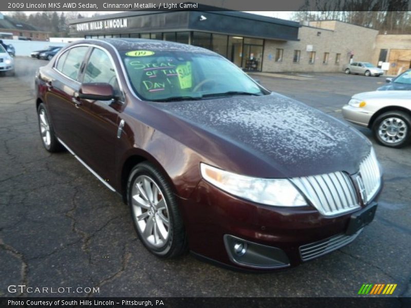 Cinnamon Metallic / Light Camel 2009 Lincoln MKS AWD Sedan