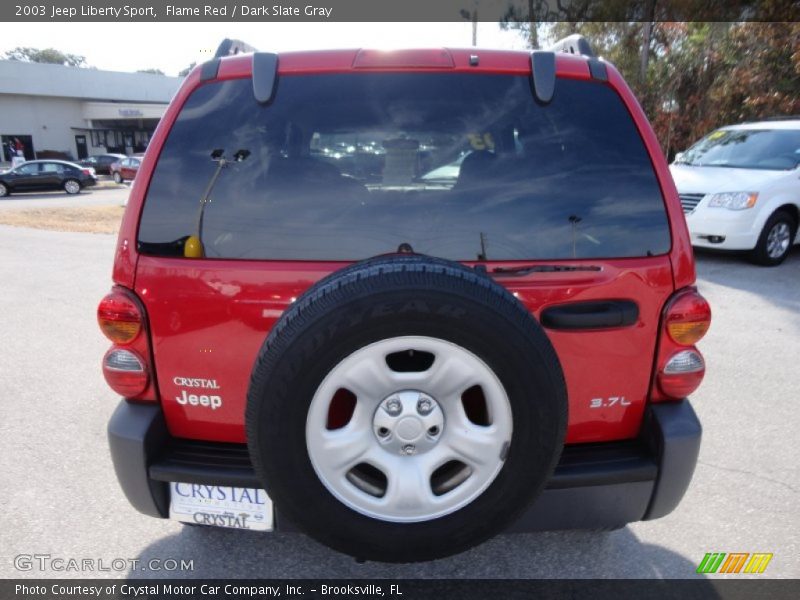 Flame Red / Dark Slate Gray 2003 Jeep Liberty Sport