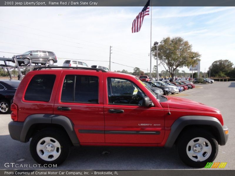 Flame Red / Dark Slate Gray 2003 Jeep Liberty Sport