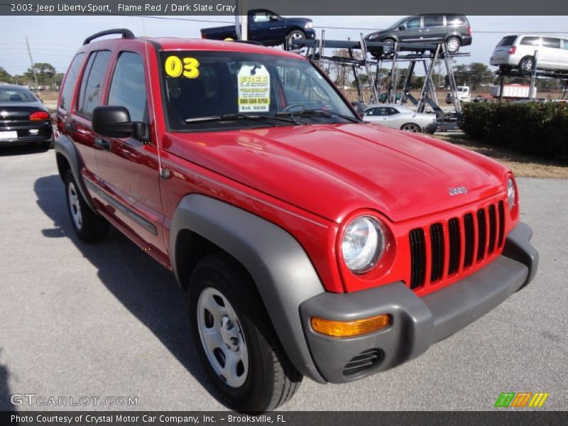 Flame Red / Dark Slate Gray 2003 Jeep Liberty Sport
