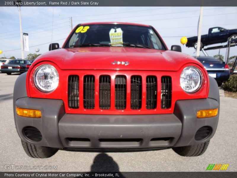 Flame Red / Dark Slate Gray 2003 Jeep Liberty Sport