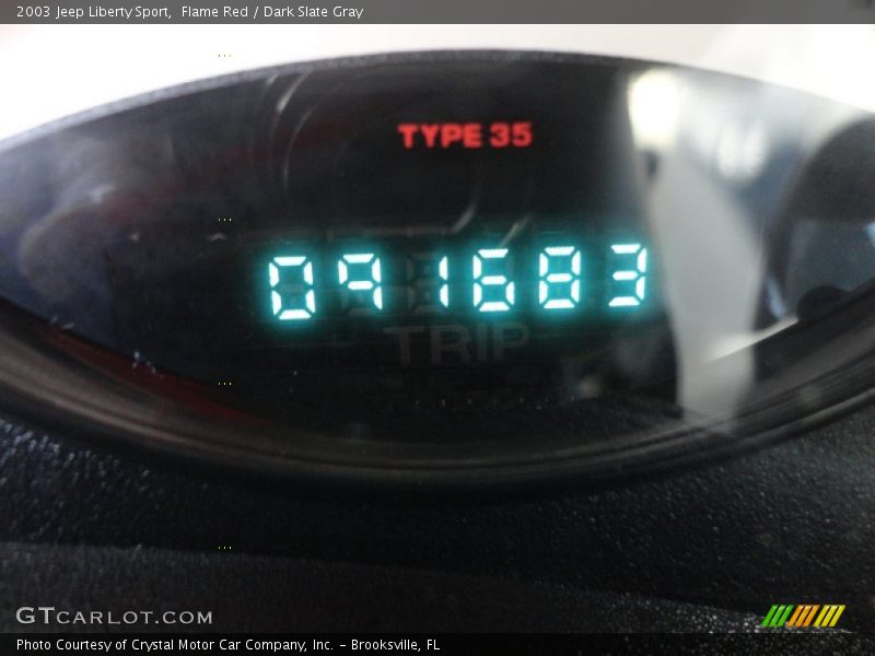 Flame Red / Dark Slate Gray 2003 Jeep Liberty Sport