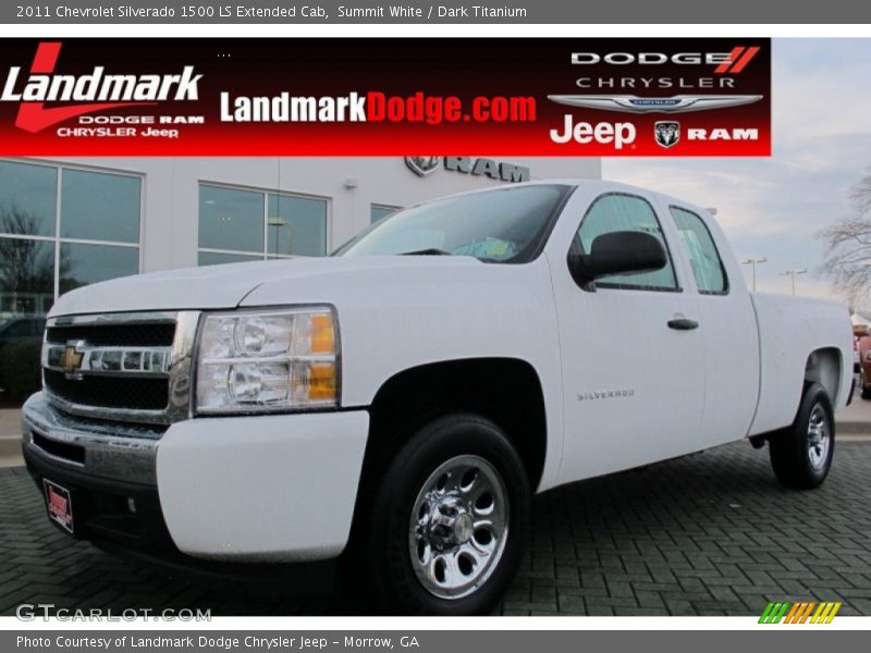 Summit White / Dark Titanium 2011 Chevrolet Silverado 1500 LS Extended Cab