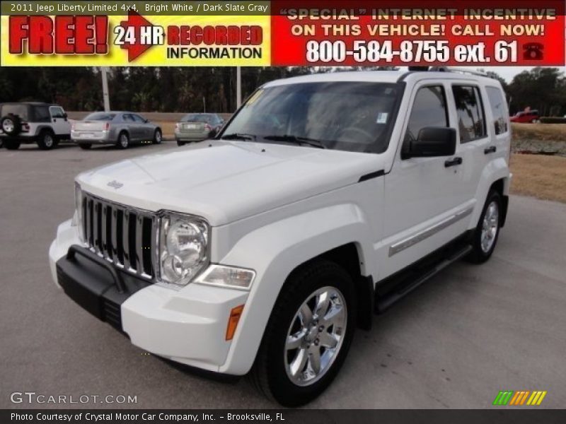 Bright White / Dark Slate Gray 2011 Jeep Liberty Limited 4x4