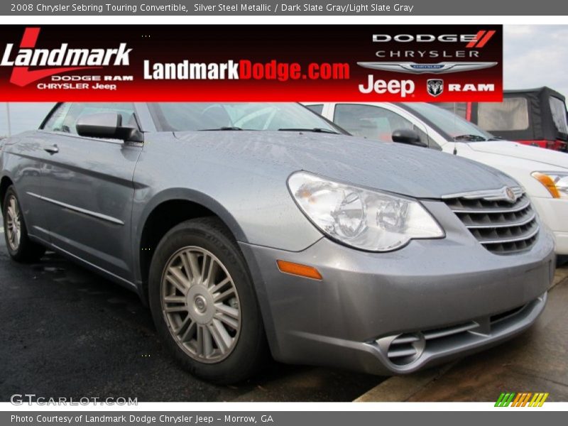 Silver Steel Metallic / Dark Slate Gray/Light Slate Gray 2008 Chrysler Sebring Touring Convertible