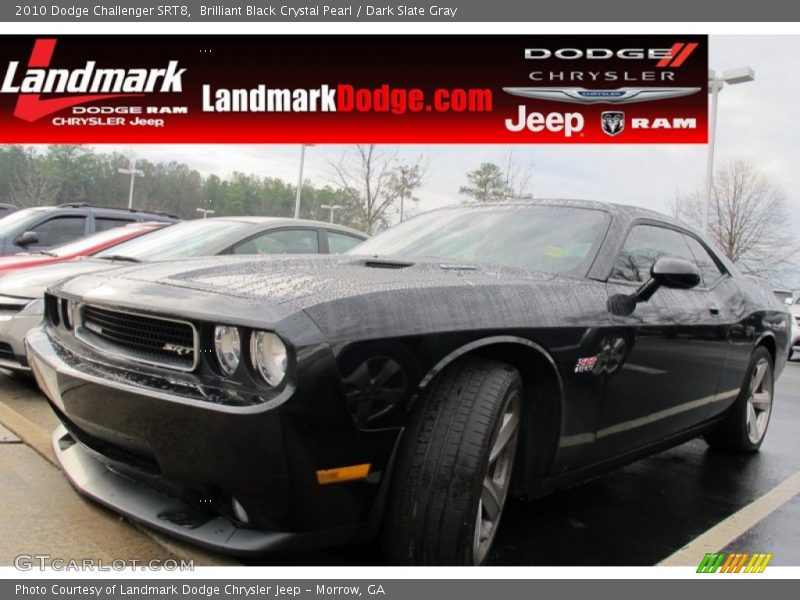 Brilliant Black Crystal Pearl / Dark Slate Gray 2010 Dodge Challenger SRT8