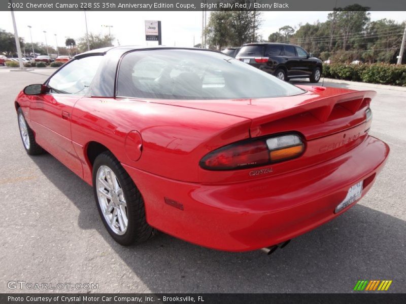 Bright Rally Red / Ebony Black 2002 Chevrolet Camaro Z28 SS 35th Anniversary Edition Coupe