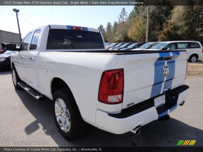 Bright White / Dark Slate Gray/Medium Graystone 2012 Dodge Ram 1500 Express Quad Cab