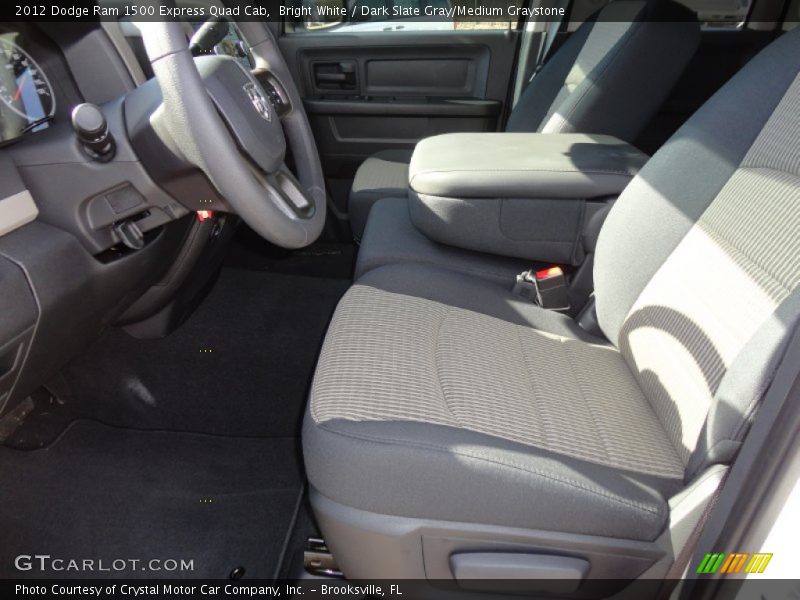 Bright White / Dark Slate Gray/Medium Graystone 2012 Dodge Ram 1500 Express Quad Cab