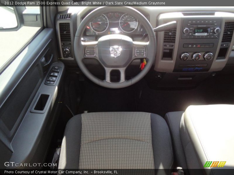 Bright White / Dark Slate Gray/Medium Graystone 2012 Dodge Ram 1500 Express Quad Cab