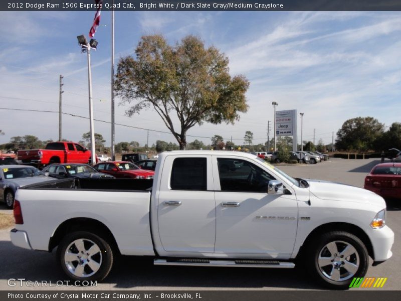 Bright White / Dark Slate Gray/Medium Graystone 2012 Dodge Ram 1500 Express Quad Cab