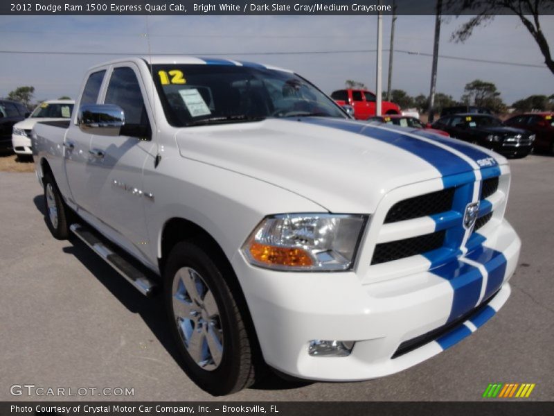 Bright White / Dark Slate Gray/Medium Graystone 2012 Dodge Ram 1500 Express Quad Cab