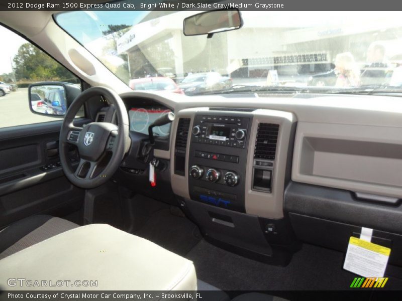 Bright White / Dark Slate Gray/Medium Graystone 2012 Dodge Ram 1500 Express Quad Cab