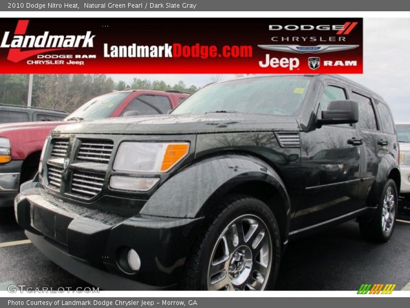 Natural Green Pearl / Dark Slate Gray 2010 Dodge Nitro Heat