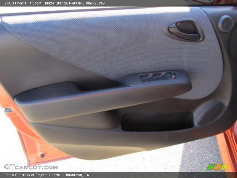 Blaze Orange Metallic / Black/Grey 2008 Honda Fit Sport