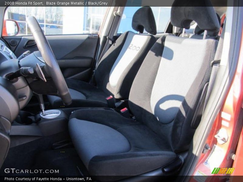 Blaze Orange Metallic / Black/Grey 2008 Honda Fit Sport