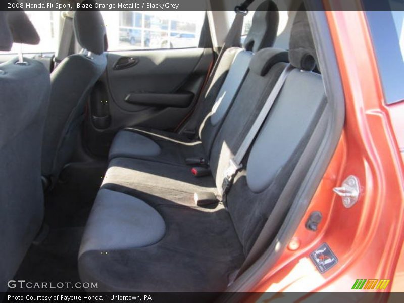 Blaze Orange Metallic / Black/Grey 2008 Honda Fit Sport