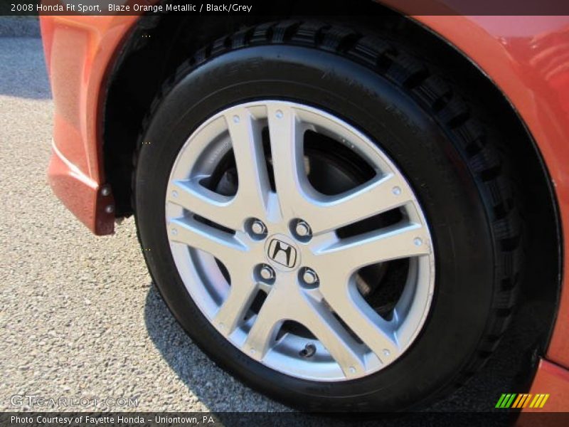 Blaze Orange Metallic / Black/Grey 2008 Honda Fit Sport