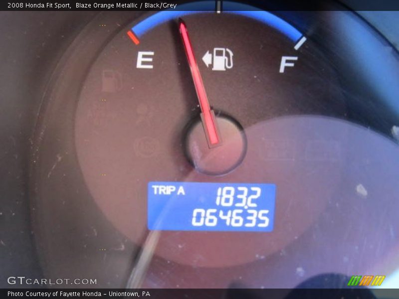 Blaze Orange Metallic / Black/Grey 2008 Honda Fit Sport