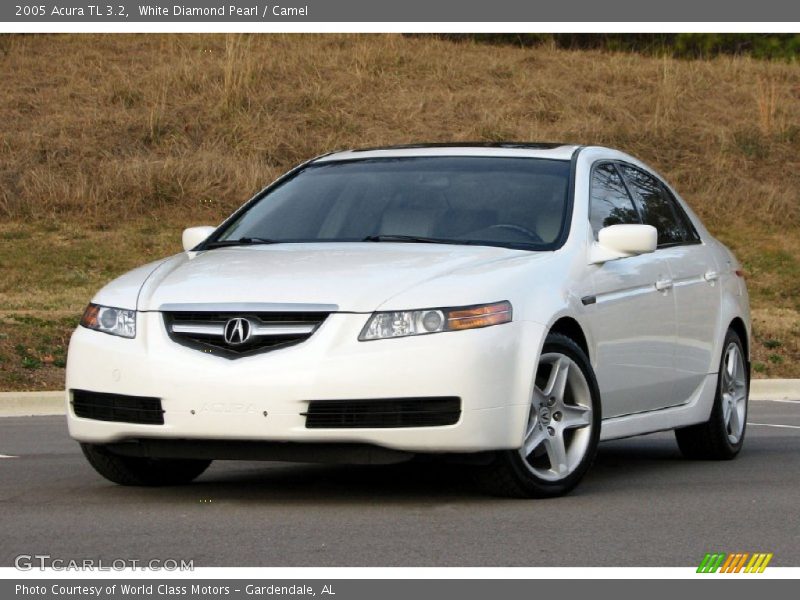 White Diamond Pearl / Camel 2005 Acura TL 3.2