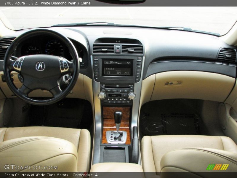 White Diamond Pearl / Camel 2005 Acura TL 3.2