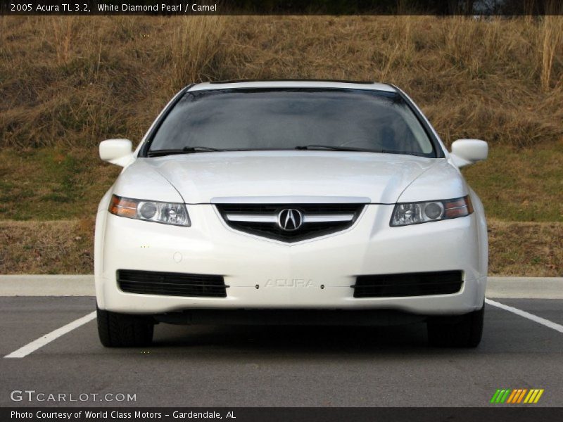 White Diamond Pearl / Camel 2005 Acura TL 3.2