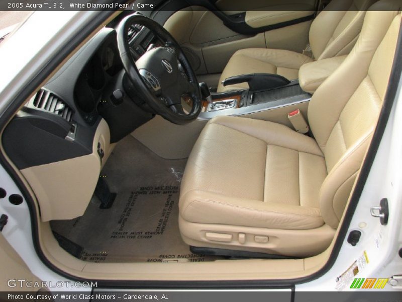 White Diamond Pearl / Camel 2005 Acura TL 3.2