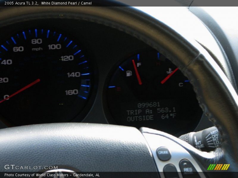 White Diamond Pearl / Camel 2005 Acura TL 3.2