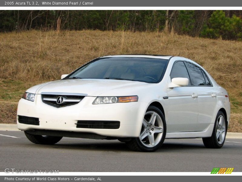 White Diamond Pearl / Camel 2005 Acura TL 3.2