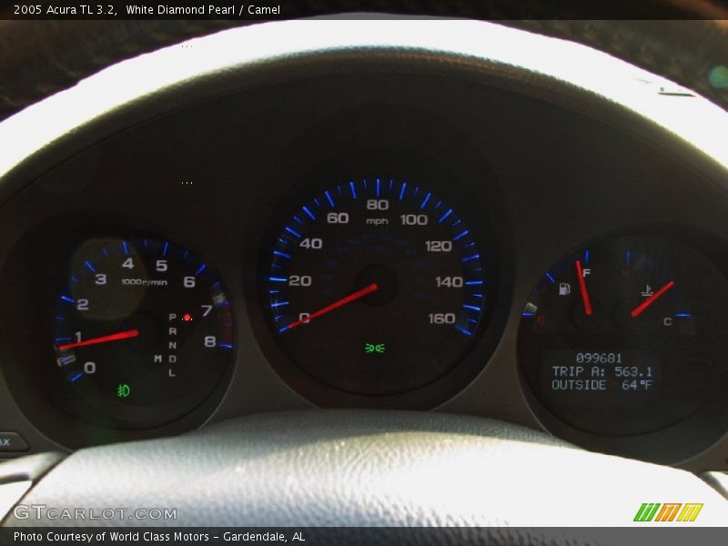 White Diamond Pearl / Camel 2005 Acura TL 3.2