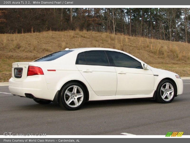 White Diamond Pearl / Camel 2005 Acura TL 3.2