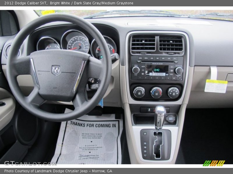 Bright White / Dark Slate Gray/Medium Graystone 2012 Dodge Caliber SXT