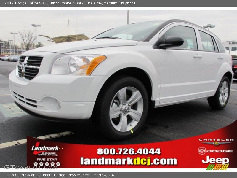 Bright White / Dark Slate Gray/Medium Graystone 2012 Dodge Caliber SXT