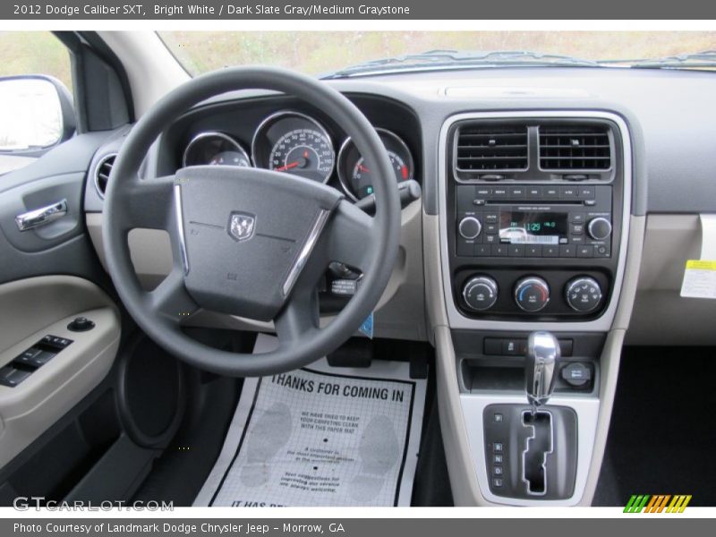 Bright White / Dark Slate Gray/Medium Graystone 2012 Dodge Caliber SXT